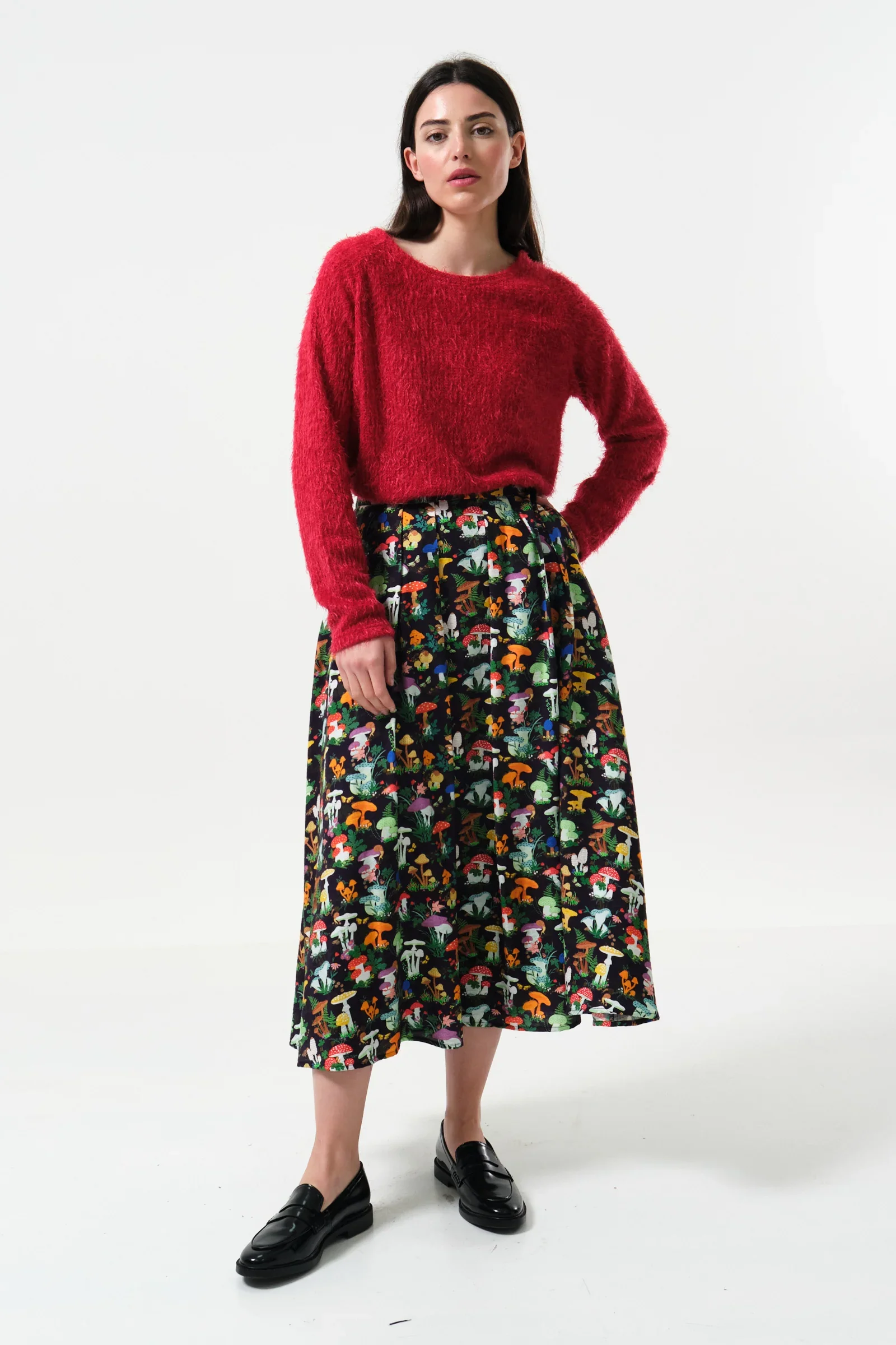 Lizea Toadstool Tales Print Midi Skirt - Image 2