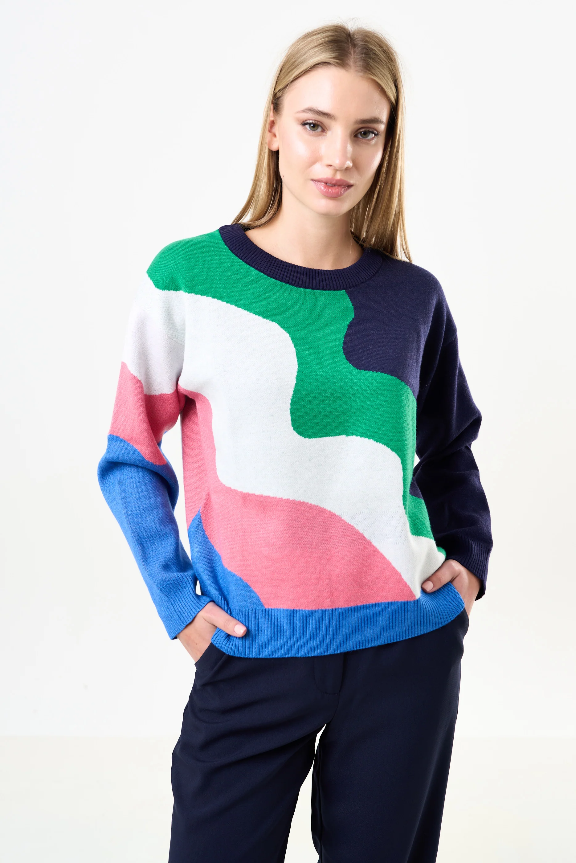 Abra Squiggle Engineered Jacquard Jumper - Image 2