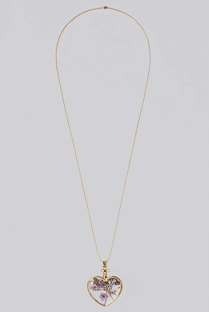 Adina Flower Necklace in Purple - Image 4