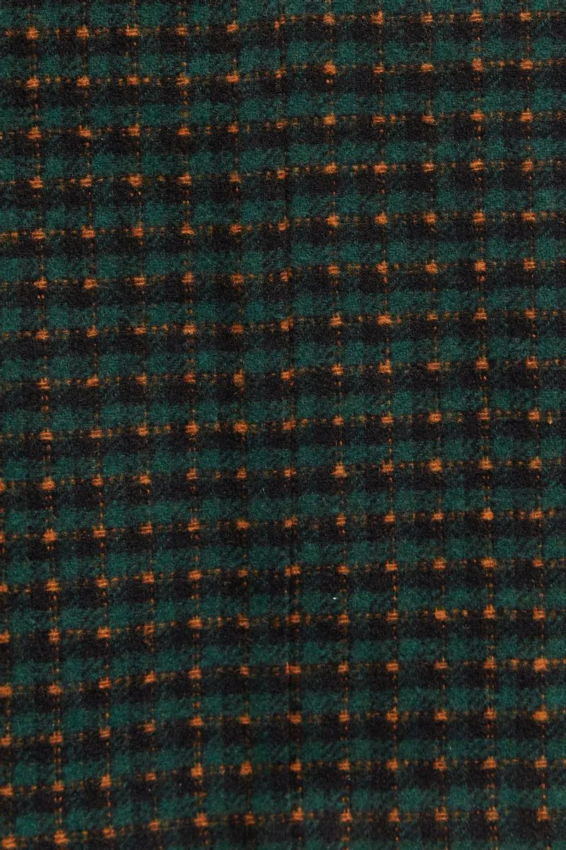 Aubin Cottage Check A Line Mini Skirt Green - Image 4