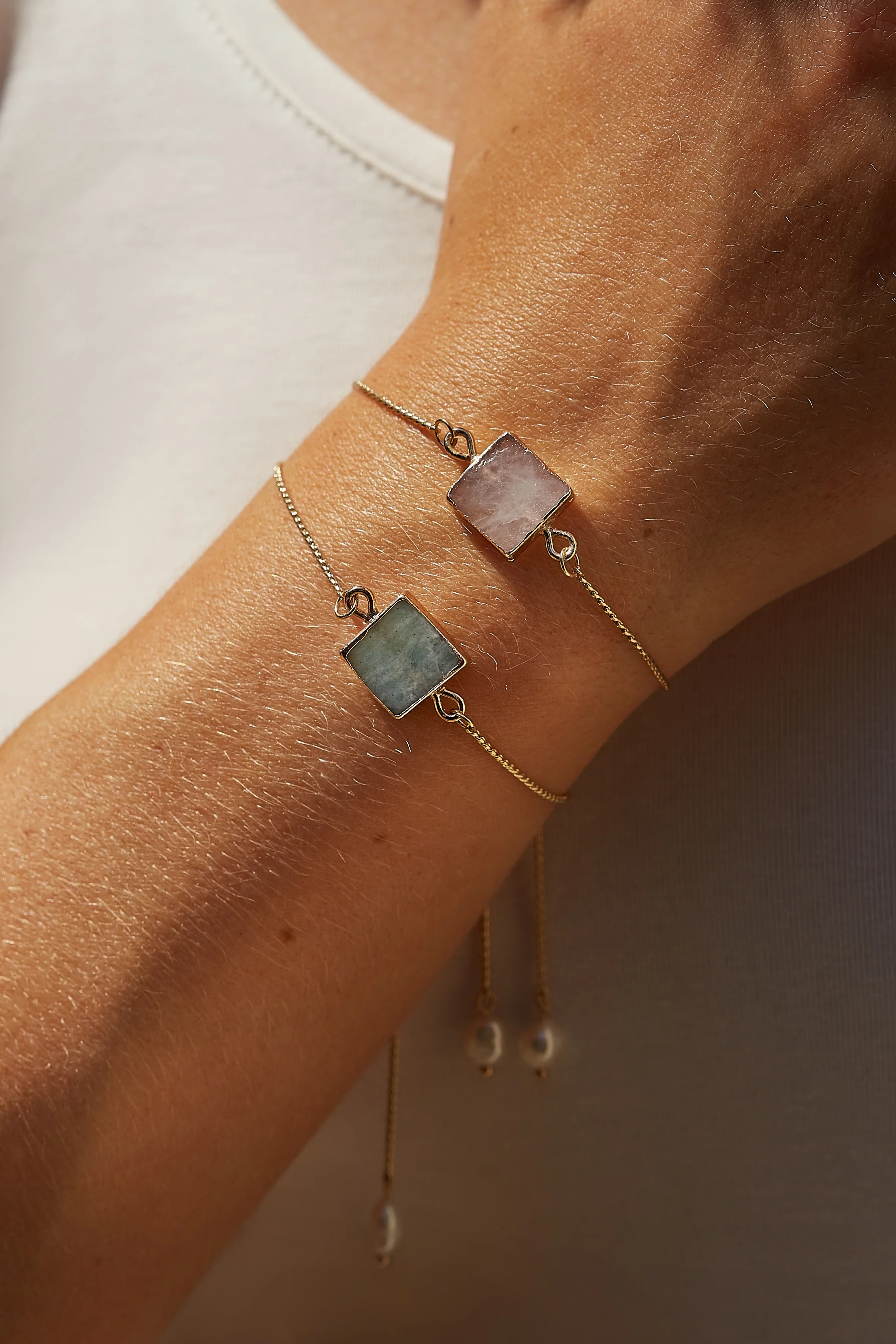 Louche Avondale Gemstone Bracelet in Green - Image 3