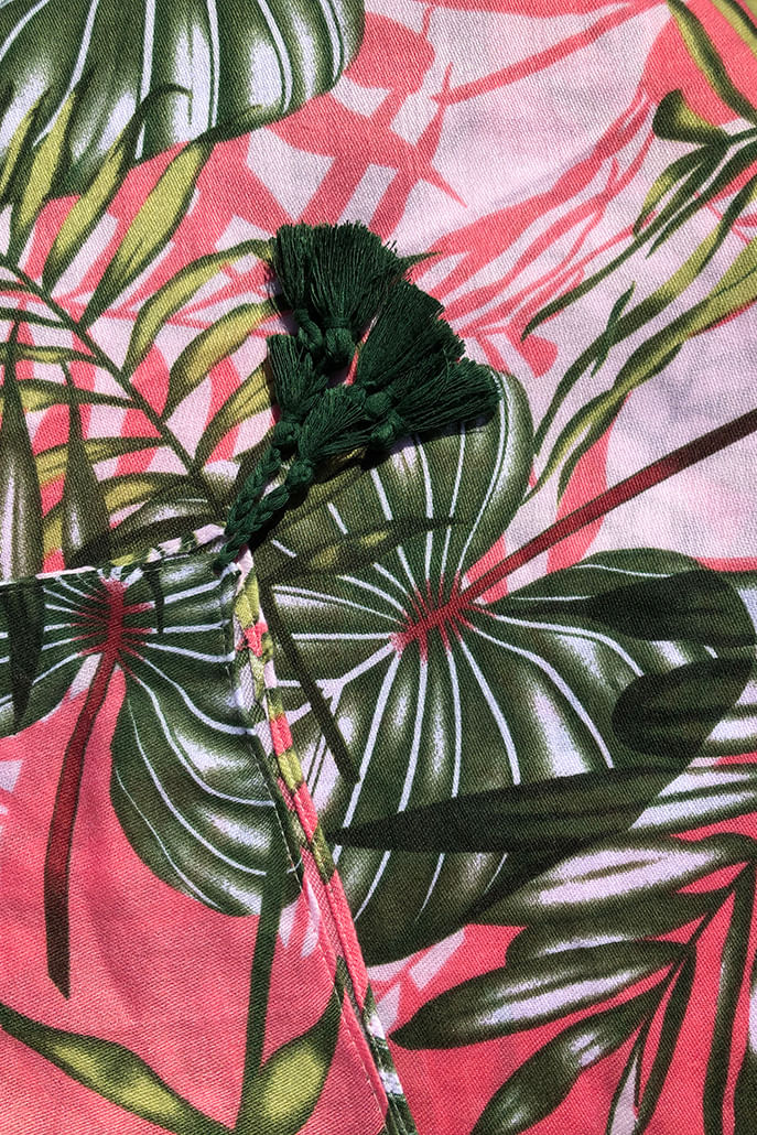 Louche Barkley Banana Leaf Print Scarf - Image 3