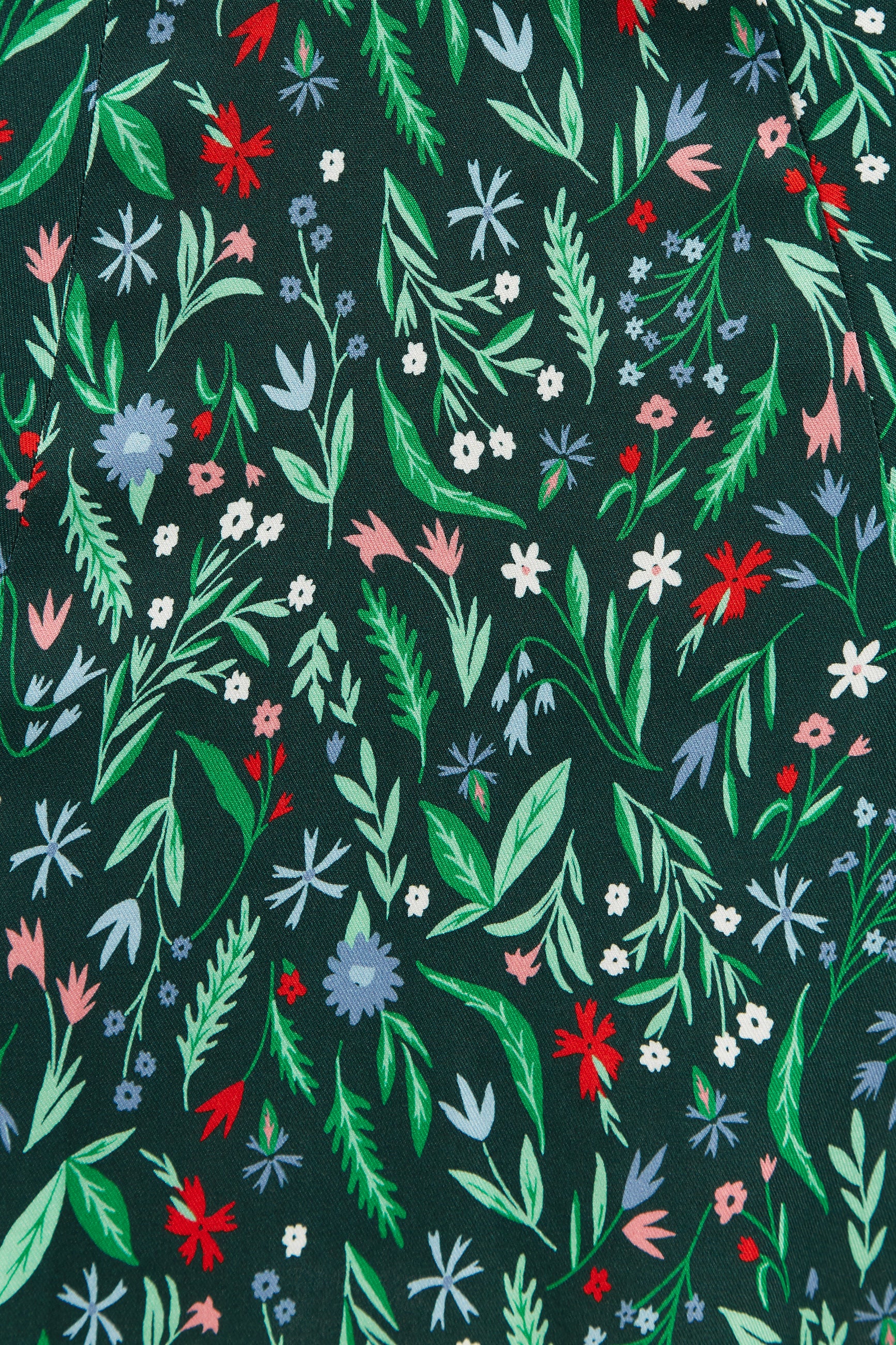 Barney Folk Floral Print Midi Skirt in Multi - Image 4