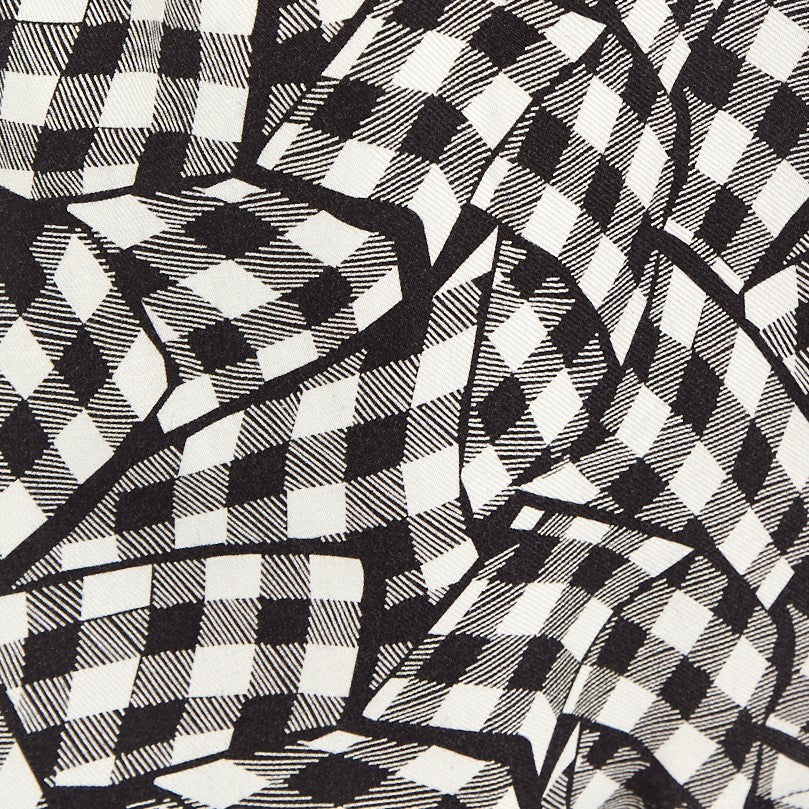 Louche Carole Gingham Twist Print Asymmetric Midi Skirt - Image 5