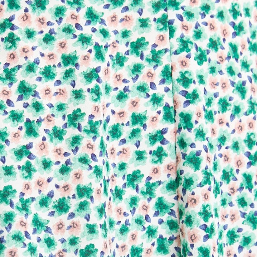 Louche Cathleen Mint Blossom Print Mini Tea Dress - Image 6