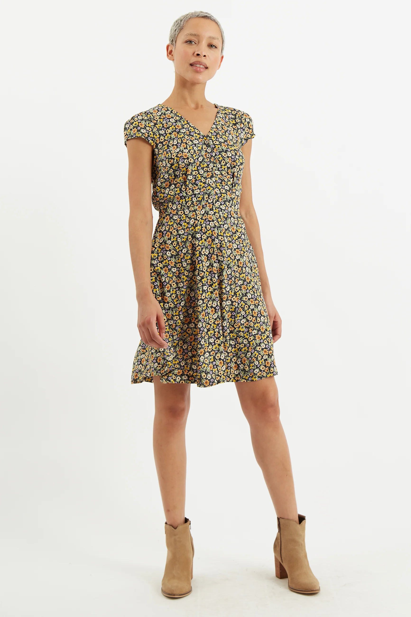 Cathleen Mini Santa Fe Floral Tea Dress - Image 3