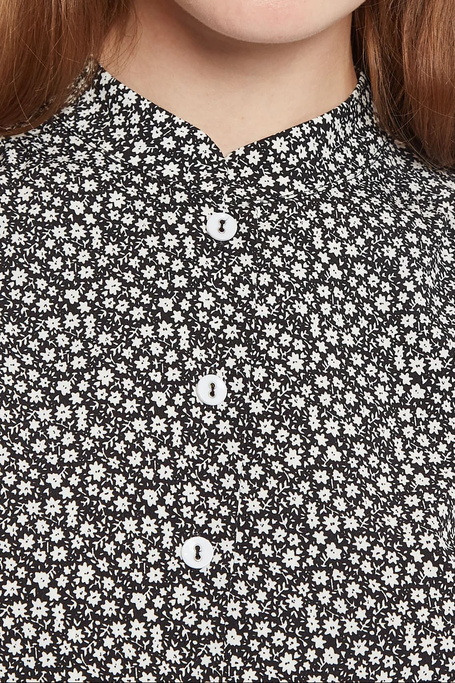 Clancy Candy Bud Black & White Long Sleeve Blouse - Image 4