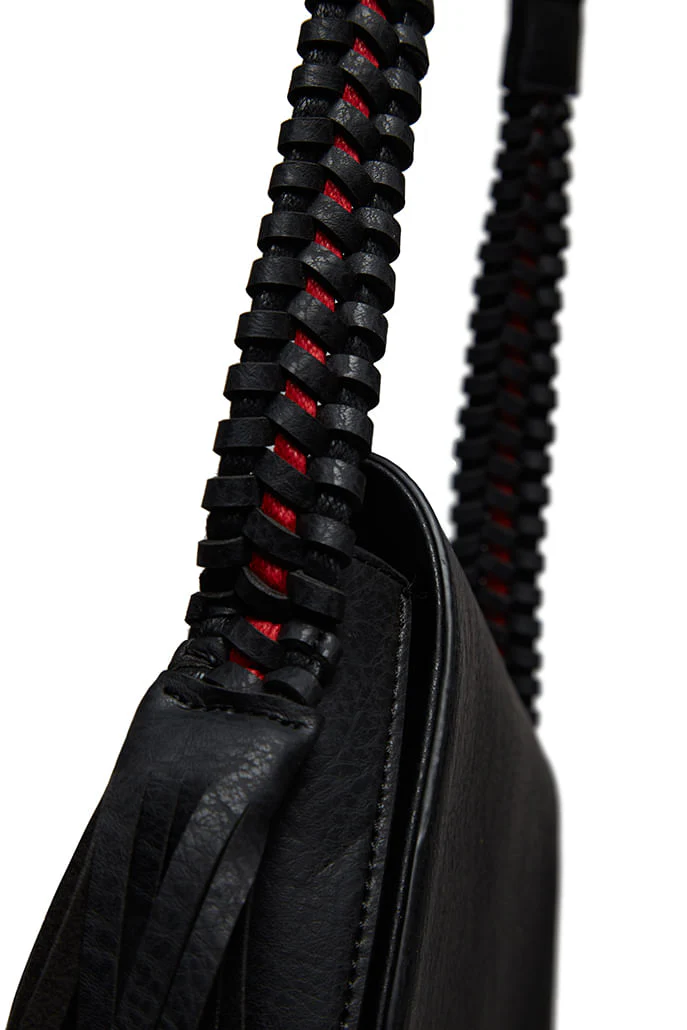 Louche Clay Saddle Bag With Tassel Detail - Image 3