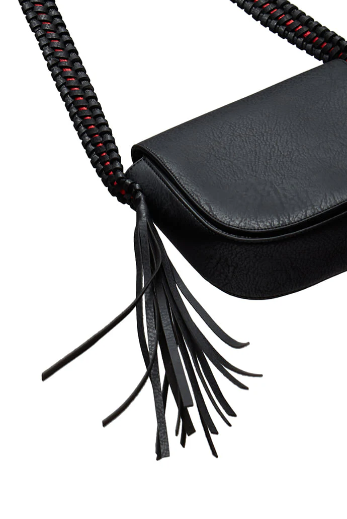 Louche Clay Saddle Bag With Tassel Detail - Image 4