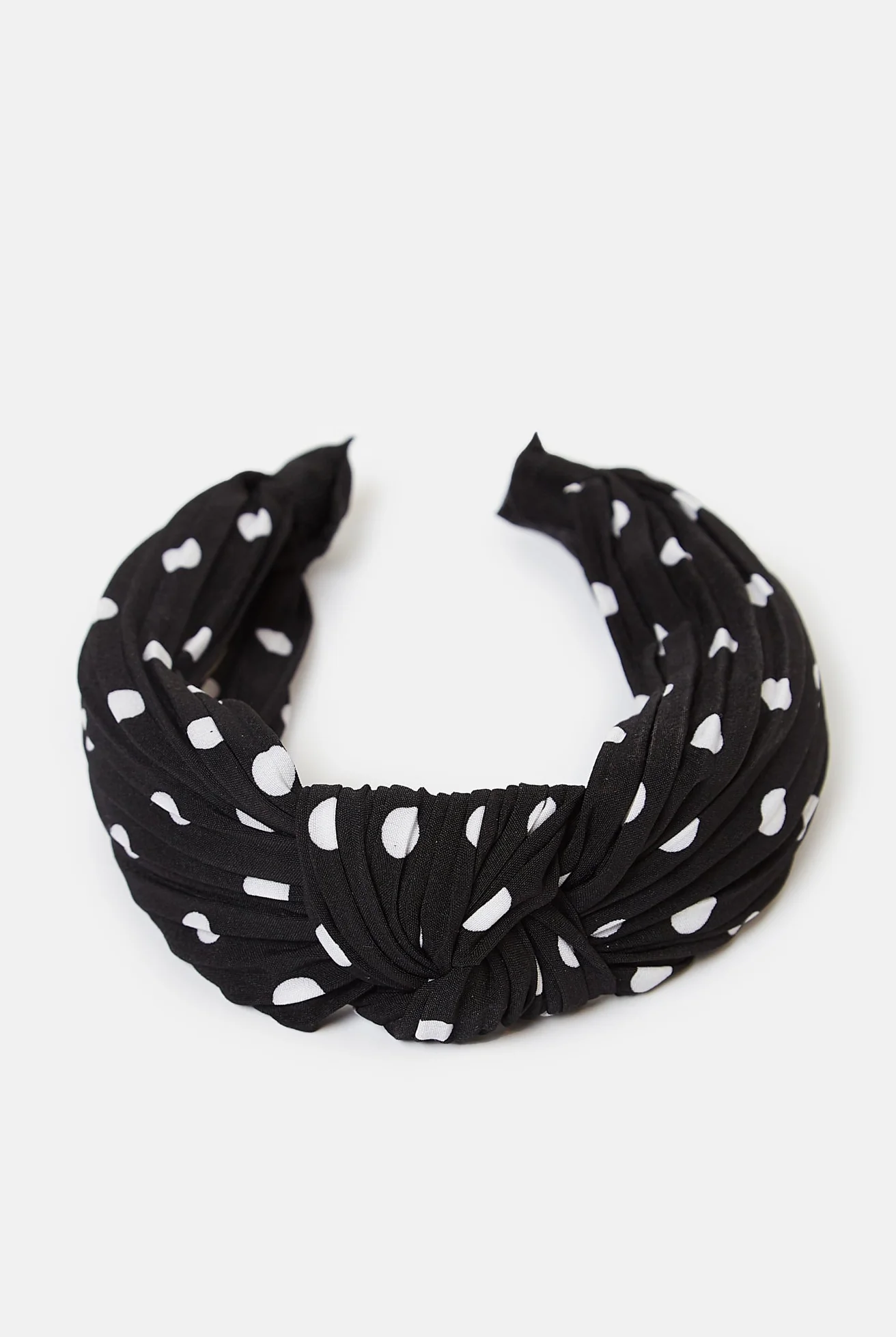 Louche Dotty Printed Headband - Black / White - Image 2