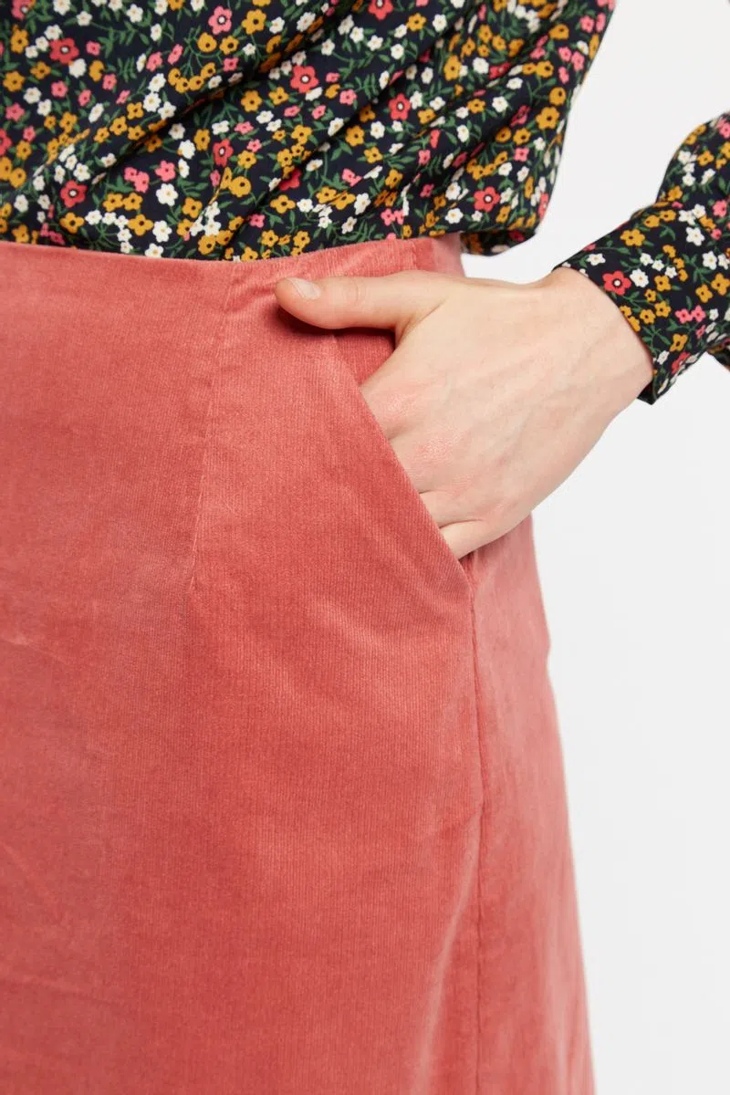 Dylan Baby Cord A Line Mini Skirt Blush Pink - Image 3