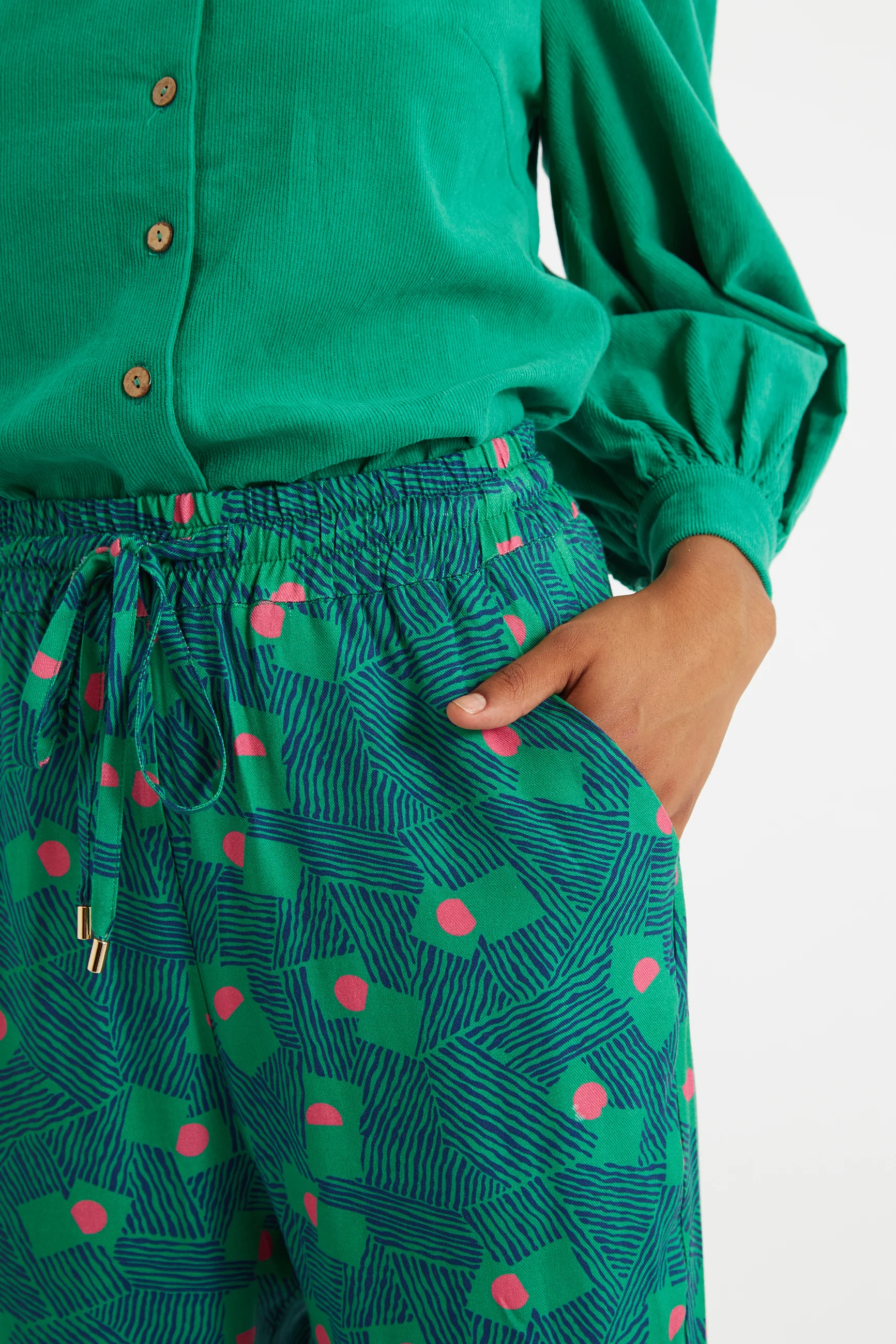 Emmanuelle Bauhaus Abstract Pyjama Style Trousers - Image 4
