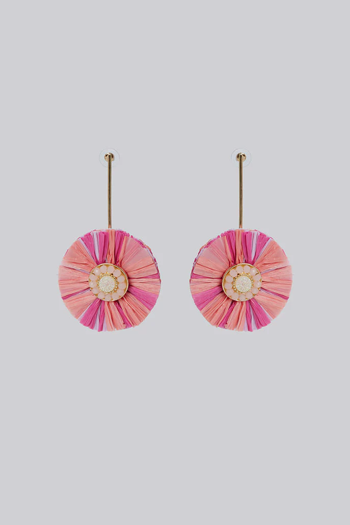 Louche Ernest Round Tassel Pendant Earrings - Image 2