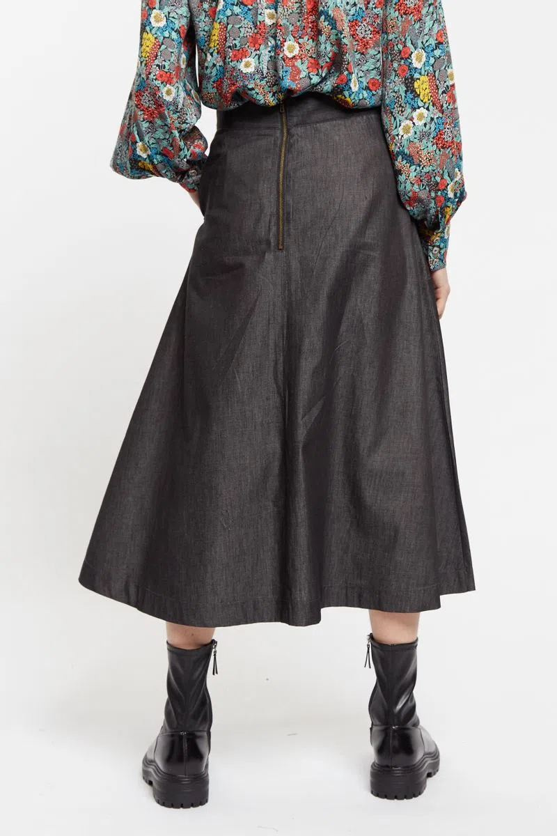 Francoise Chambray Midi Skirt - Image 3