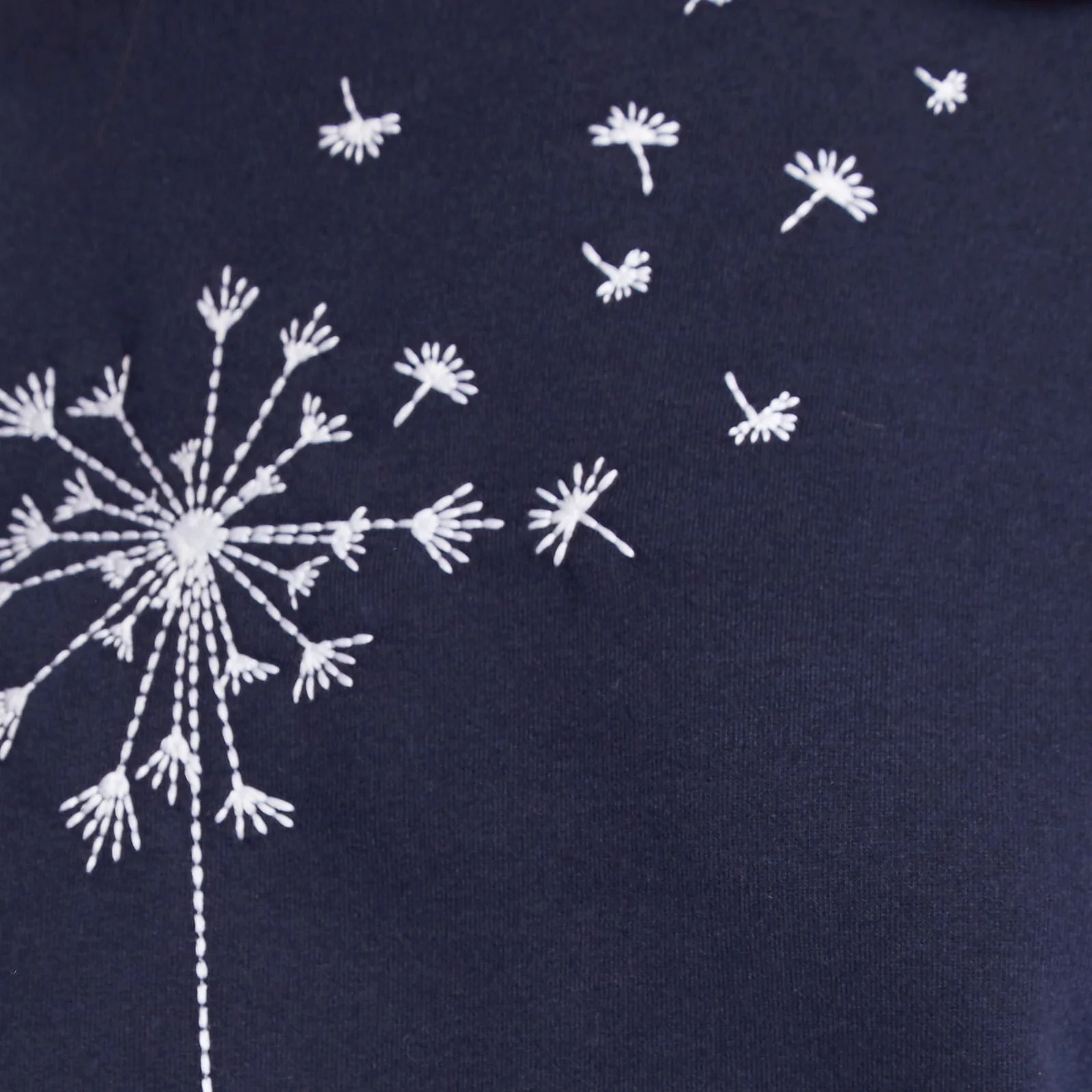 Louche Jan Dandelion Embroidered Sweatshirt - Navy - Image 5