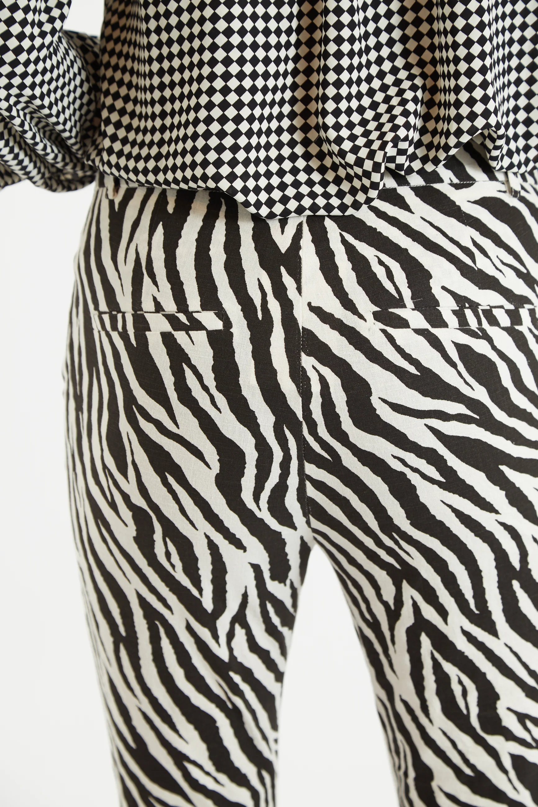 Louche Janelyn Zebra Flared Slim Fit Trouser - Image 6