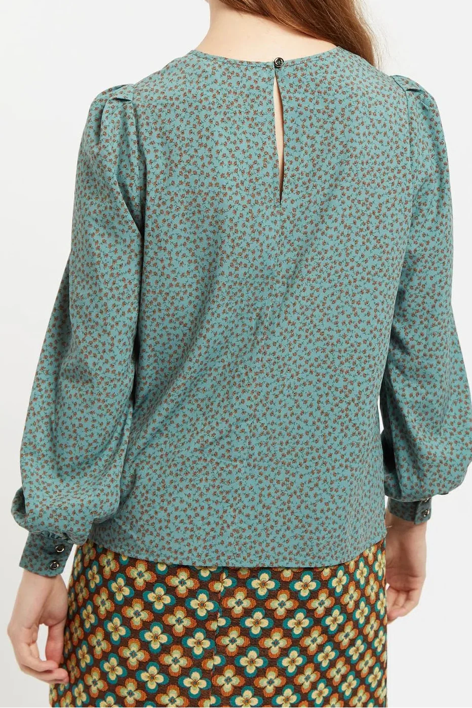 Lima Posy Patchwork Print Long Sleeve Blouse - Image 2