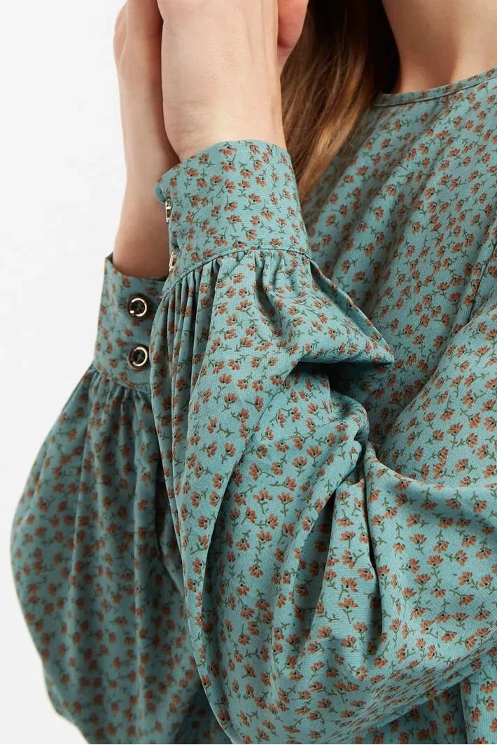 Lima Posy Patchwork Print Long Sleeve Blouse - Image 3