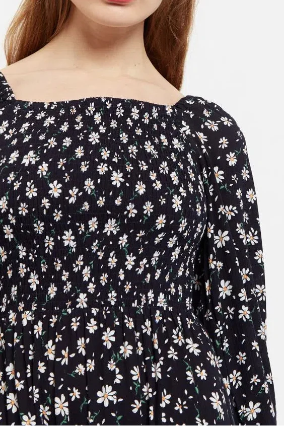 Loe Daisy Drop Bardot Midi Dress - Image 3