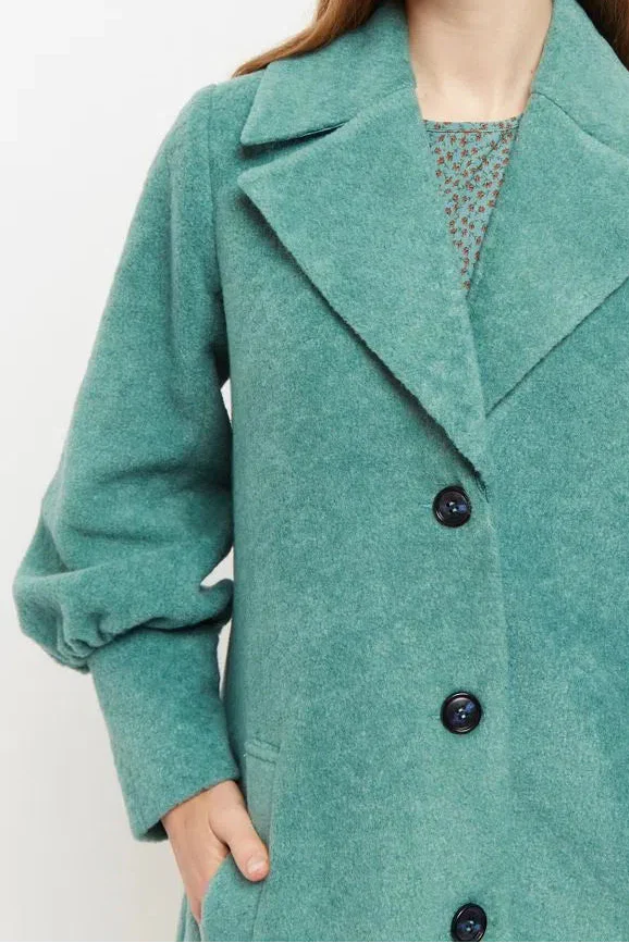 Mischa Statement Sleeve Coat Green - Image 5