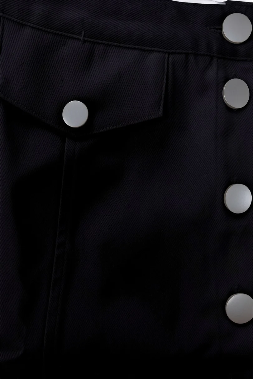 Louche Neola Twill Mini Skirt - Black - Image 3