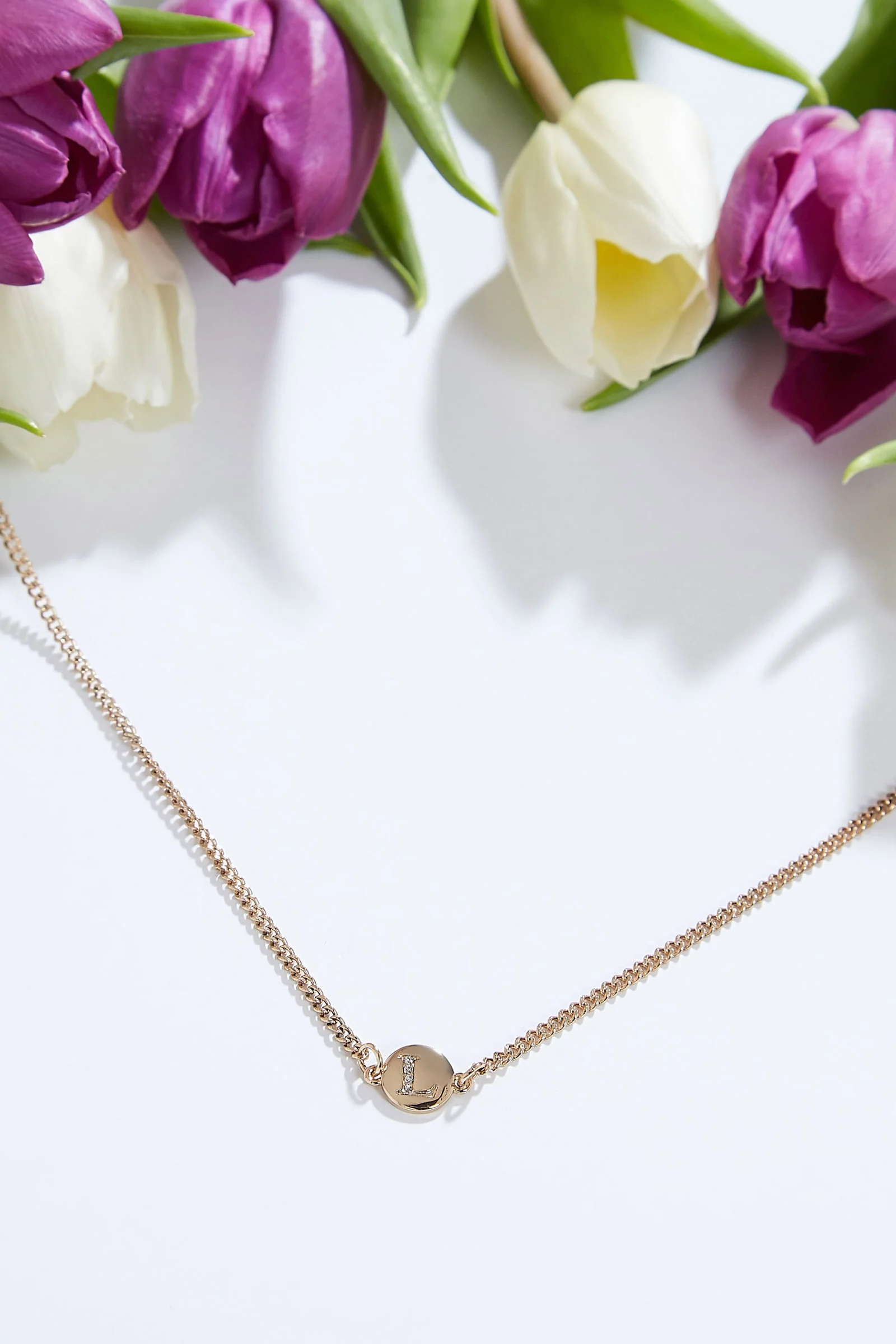 Louche Letter Disc Necklace  Gold - Image 5