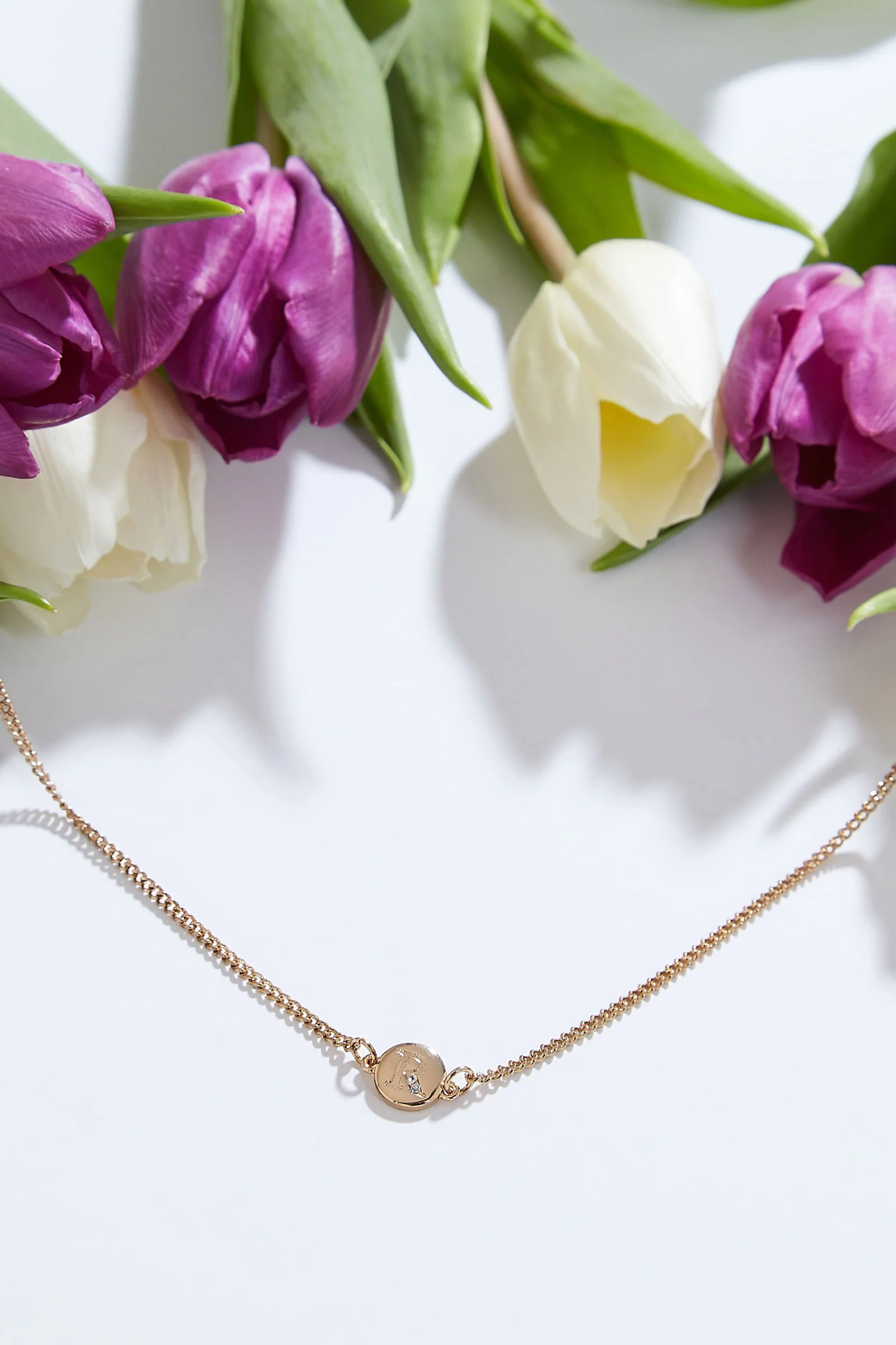 Louche Letter Disc Necklace  Gold - Image 7