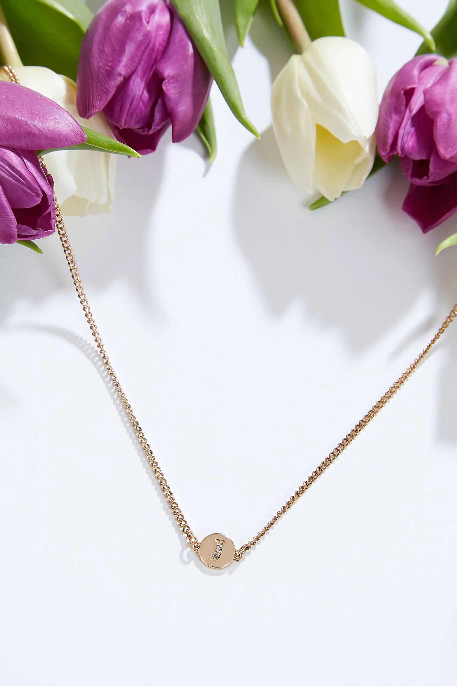 Louche Letter Disc Necklace  Gold - Image 9