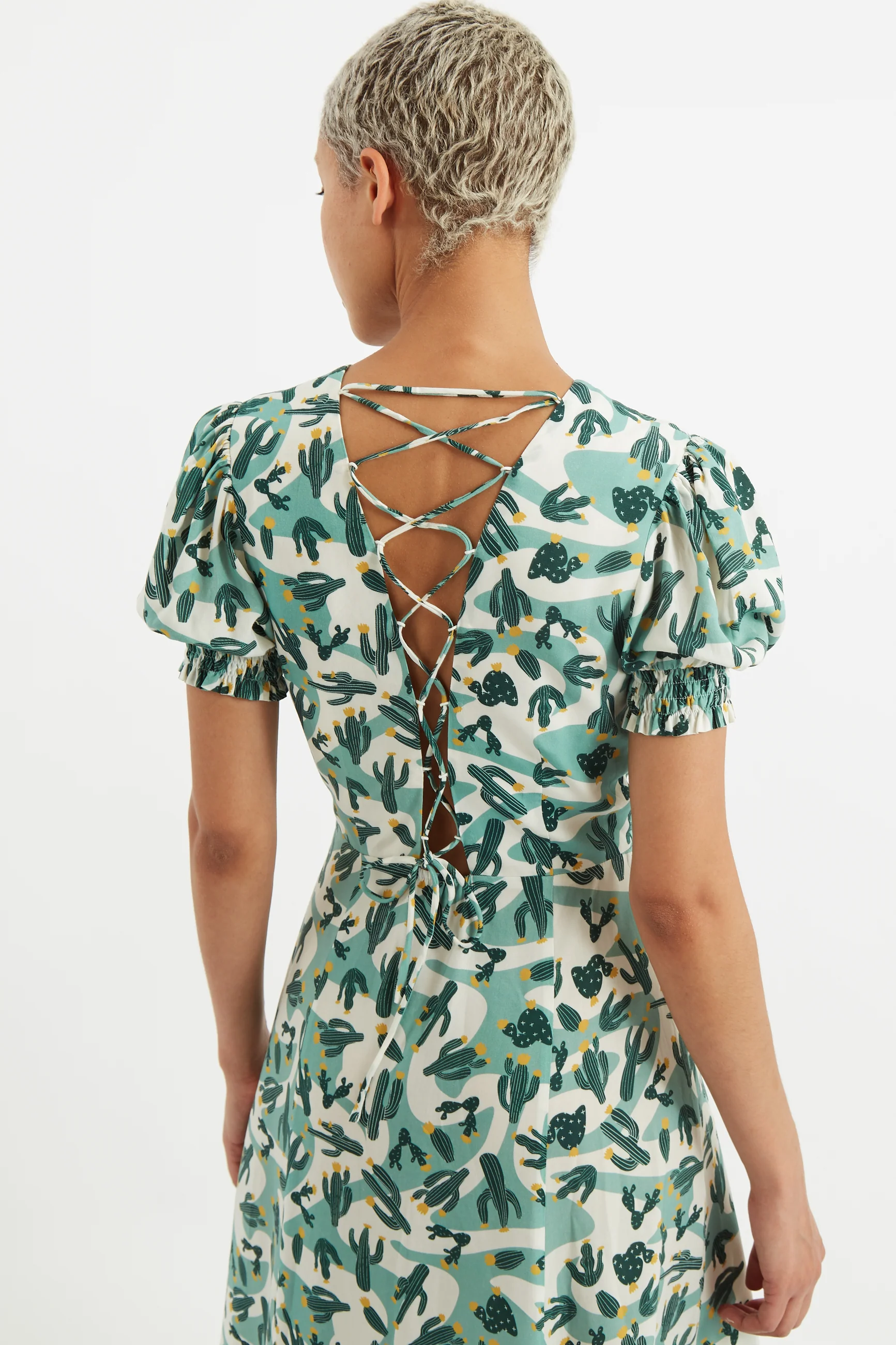 Romola Arizona Laced Back Midi Dress - Image 3