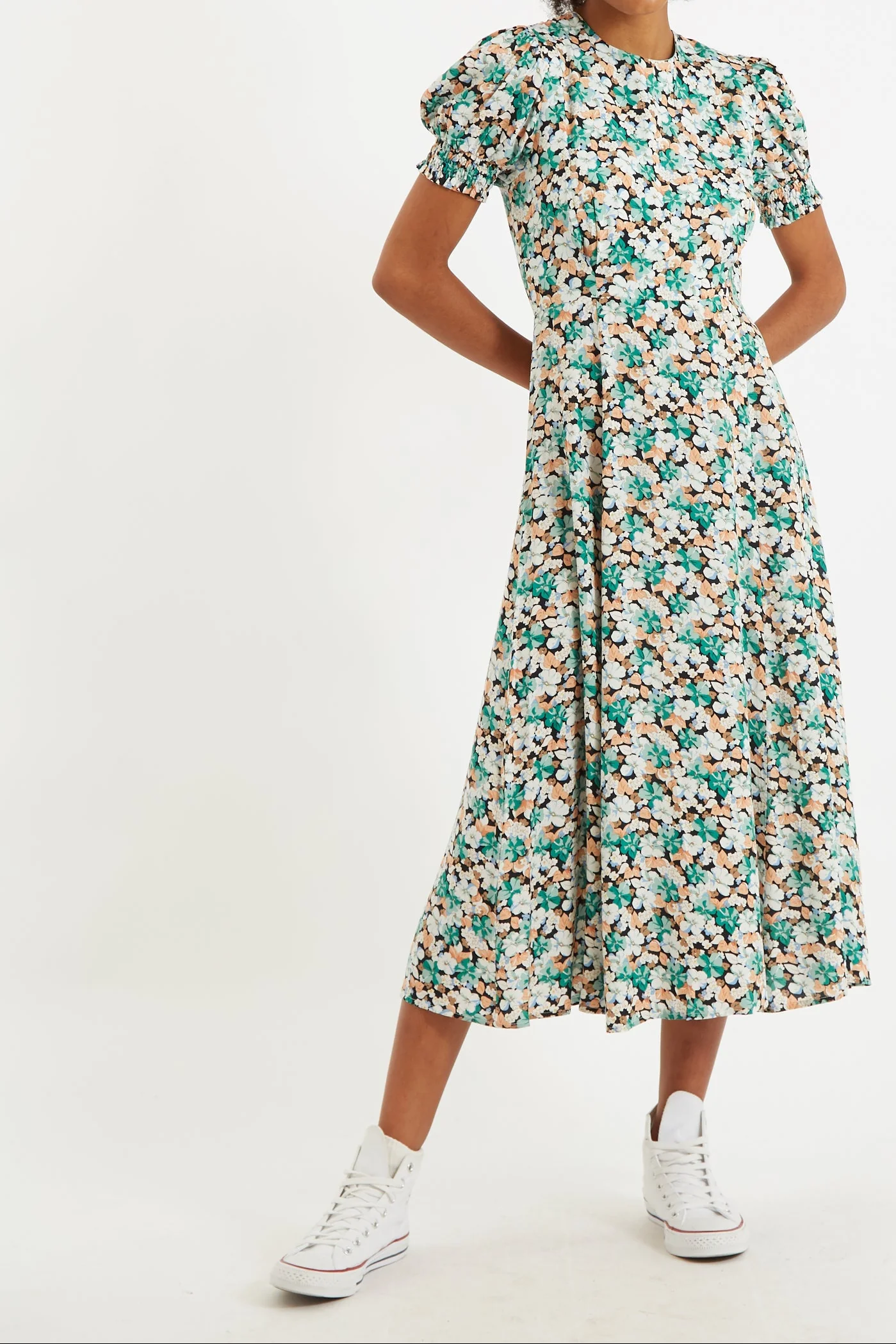Romola Liseron Laced Back Midi Dress - Image 5