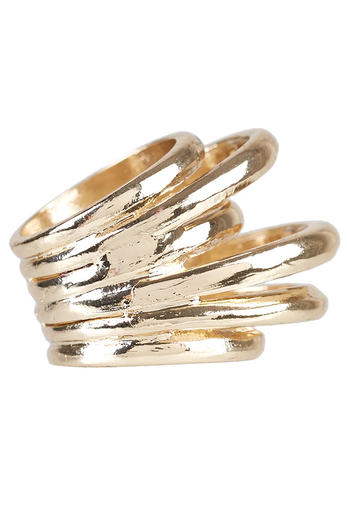 Skylar Multi Layer Gold Ring - Image 3