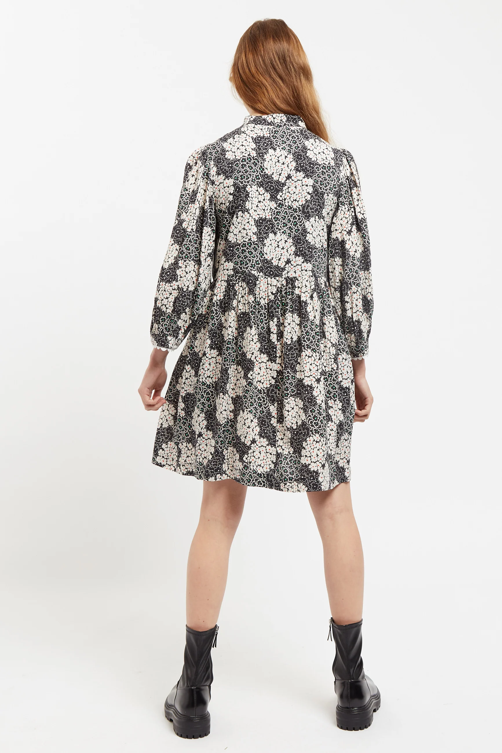 Suzanne Flower Patch Print Throw On  Mini Dress - Image 3
