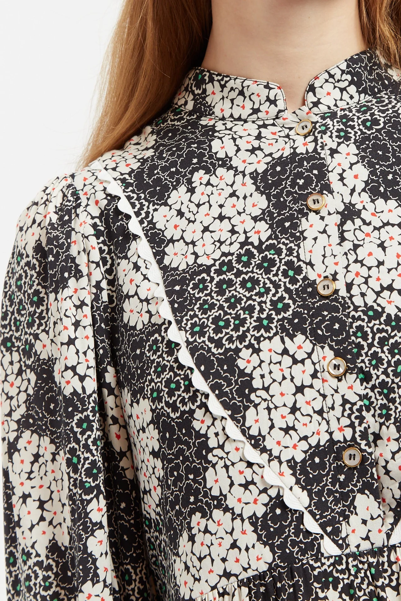 Suzanne Flower Patch Print Throw On  Mini Dress - Image 4