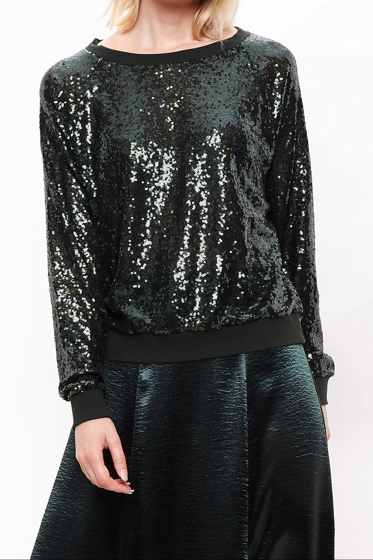 Louche Ulla Sequin Sweatshirt - Green