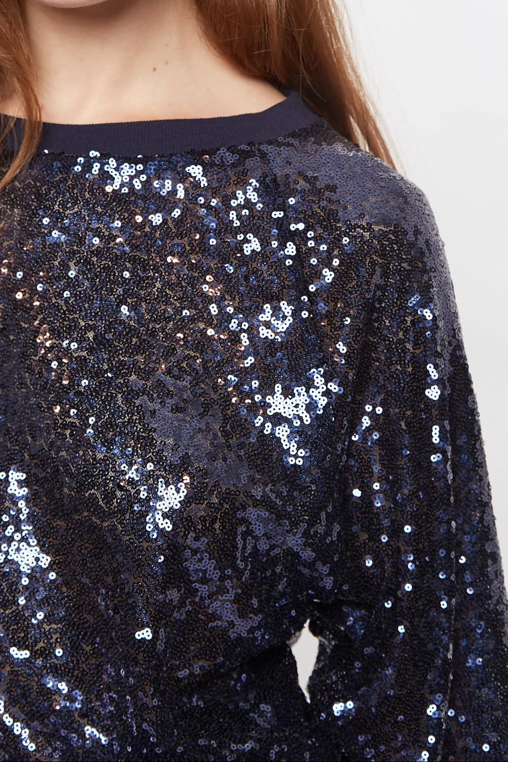 Ulla Sequin Sweatshirt - Navy - Image 3