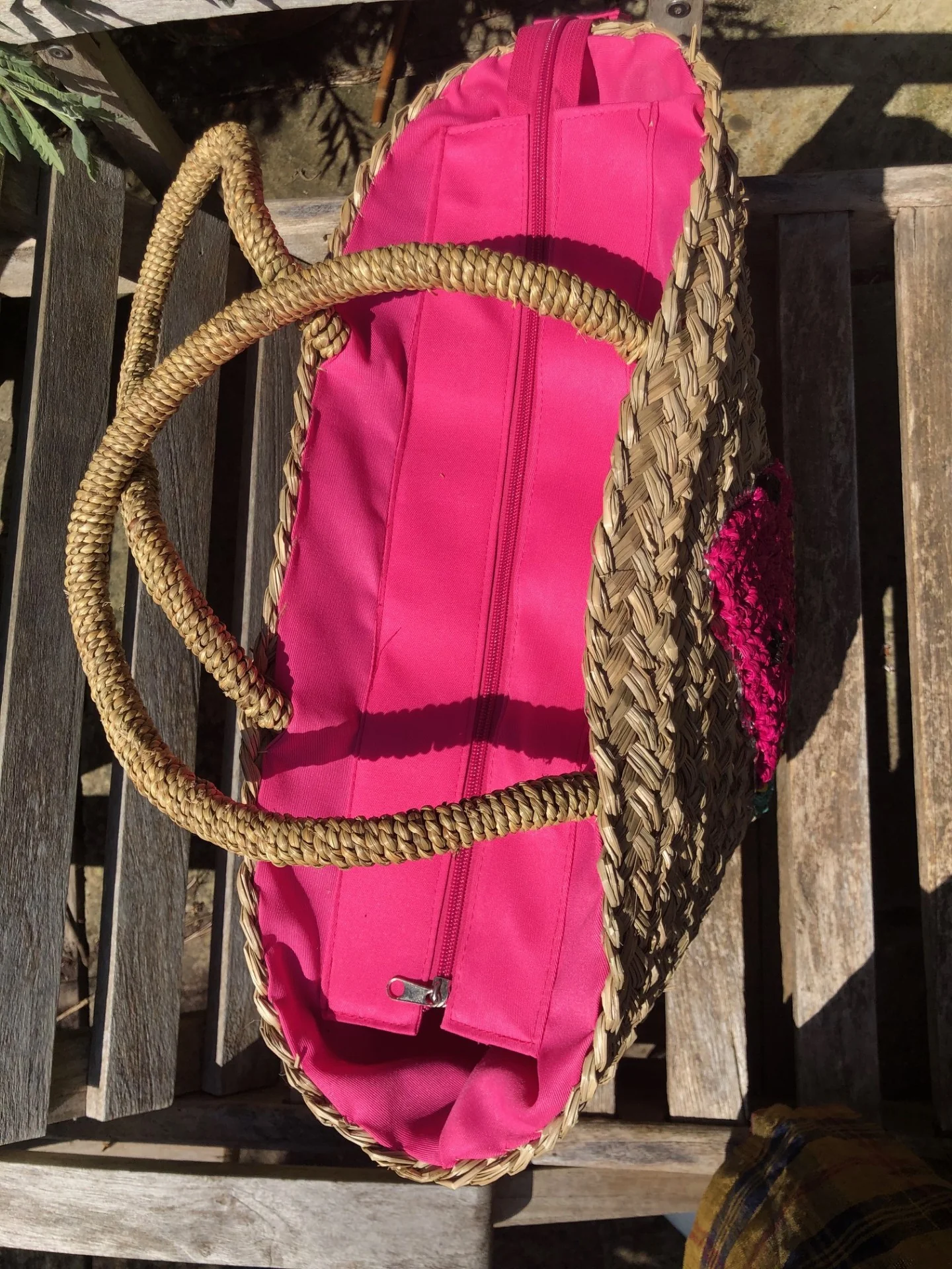 Louche Winnie Straw Bag With Watermelon - Image 6