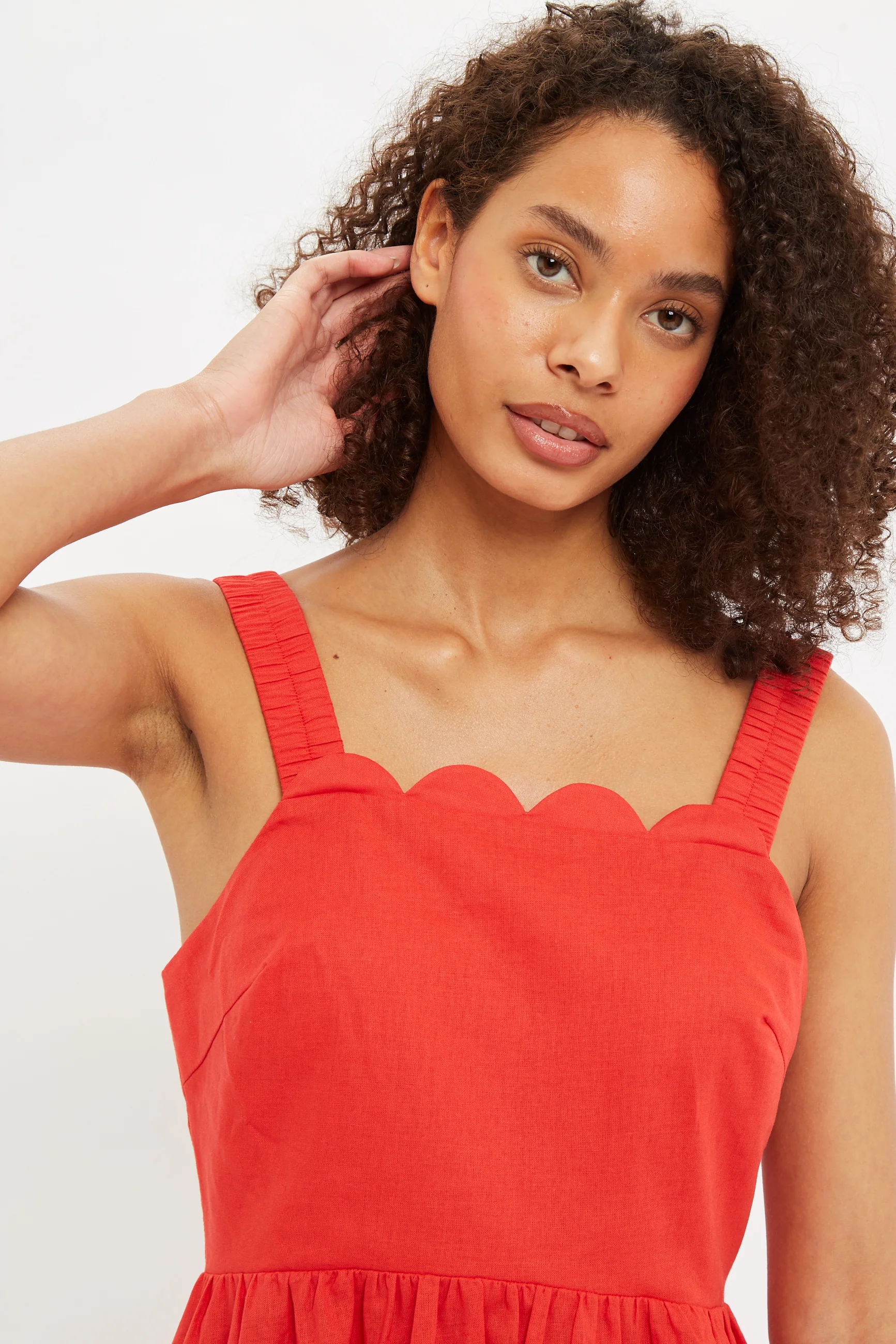 Louche Zora Scalloped Detailed Midi Sundress - Image 3