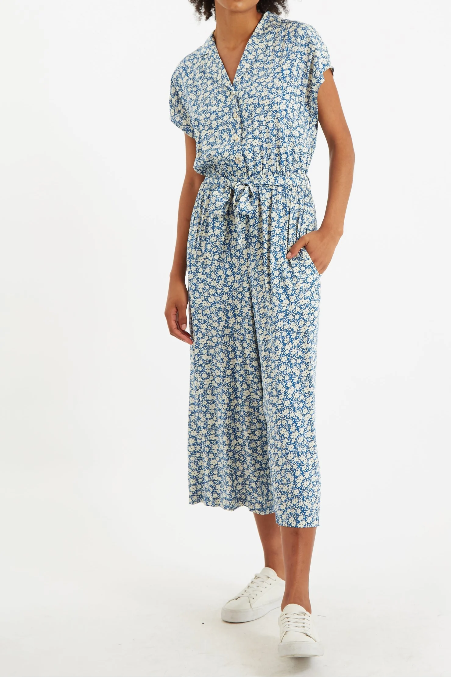 Mafalda Periwinkle Cropped Jumpsuit - Image 3