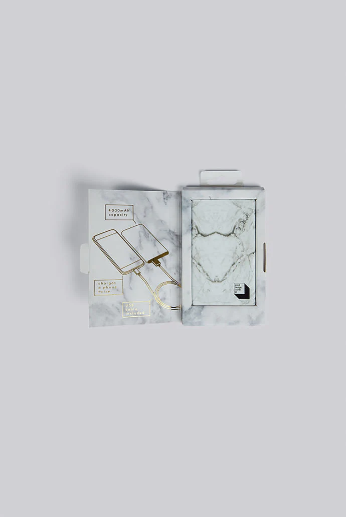 Marble Power Bank - White - Image 3