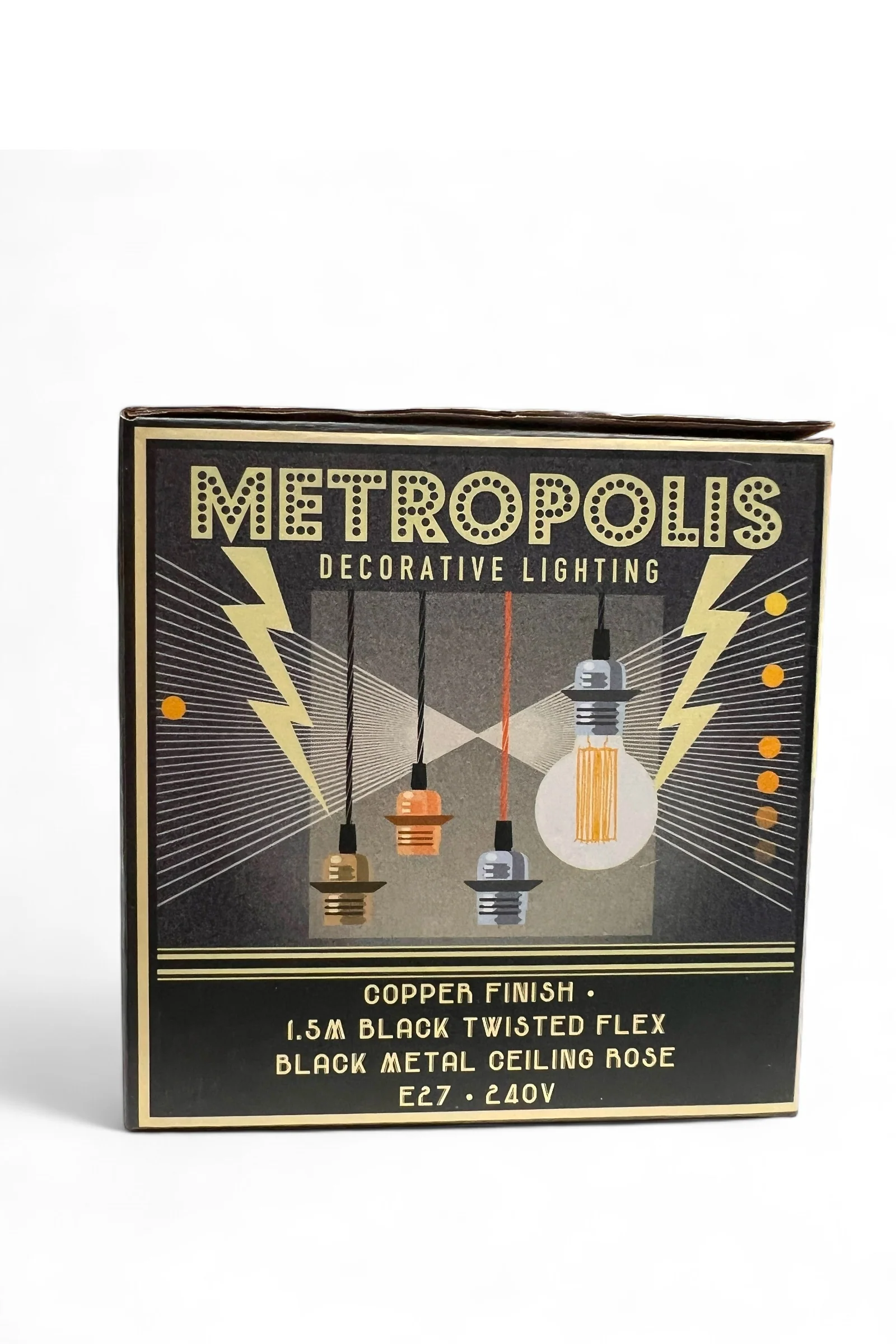 Metropolis Decorative Vintage Style Brass Light Fitting - Image 3