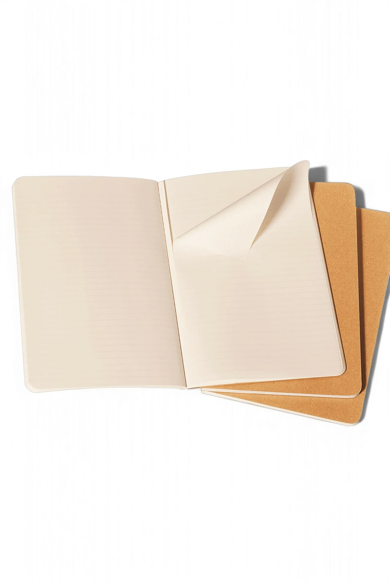 Moleskine Large Set of Three Ruled Journals - Brown - Image 2