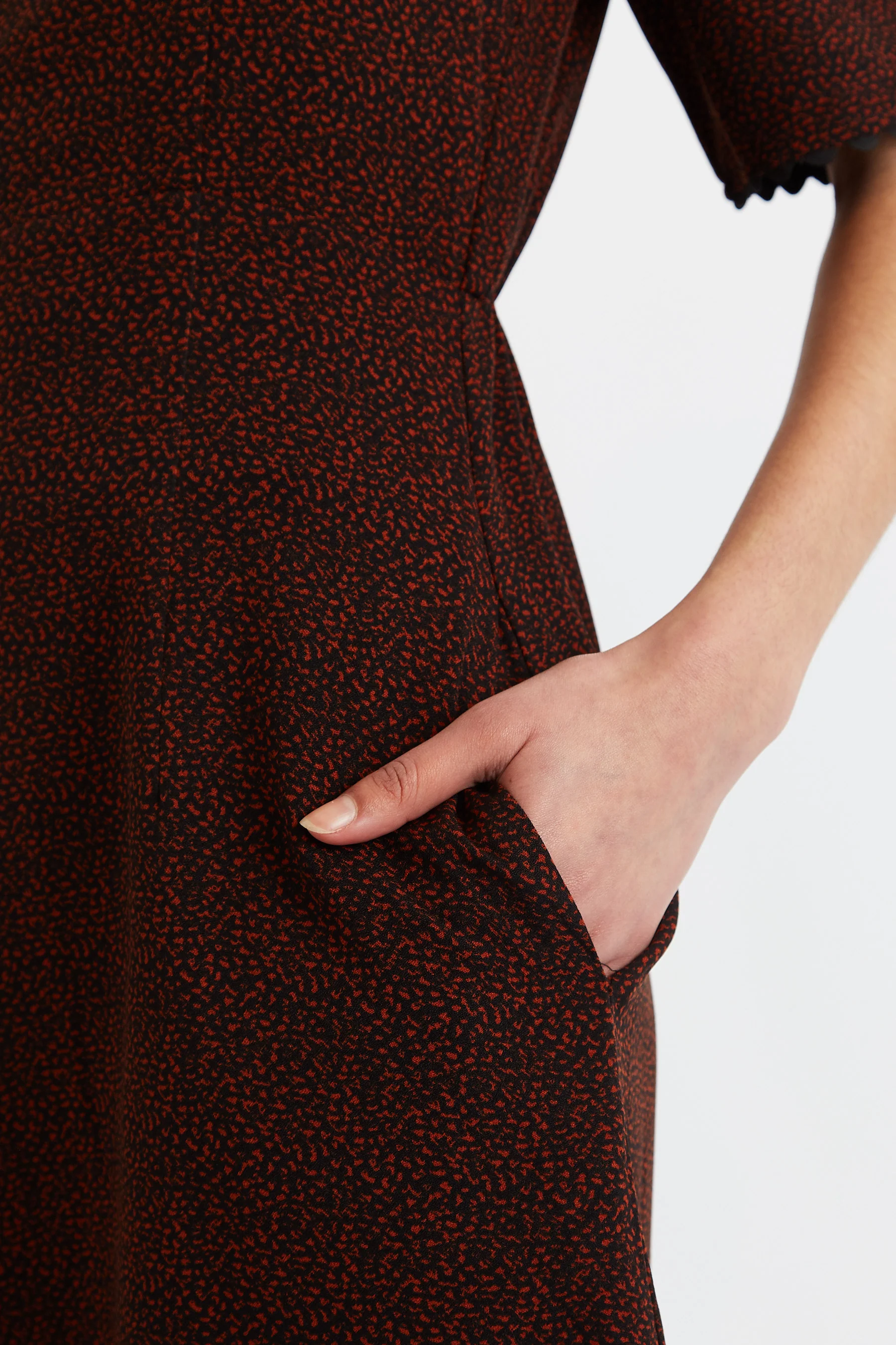 Nova Freckle Print Square Neck Mini Dress - Image 5