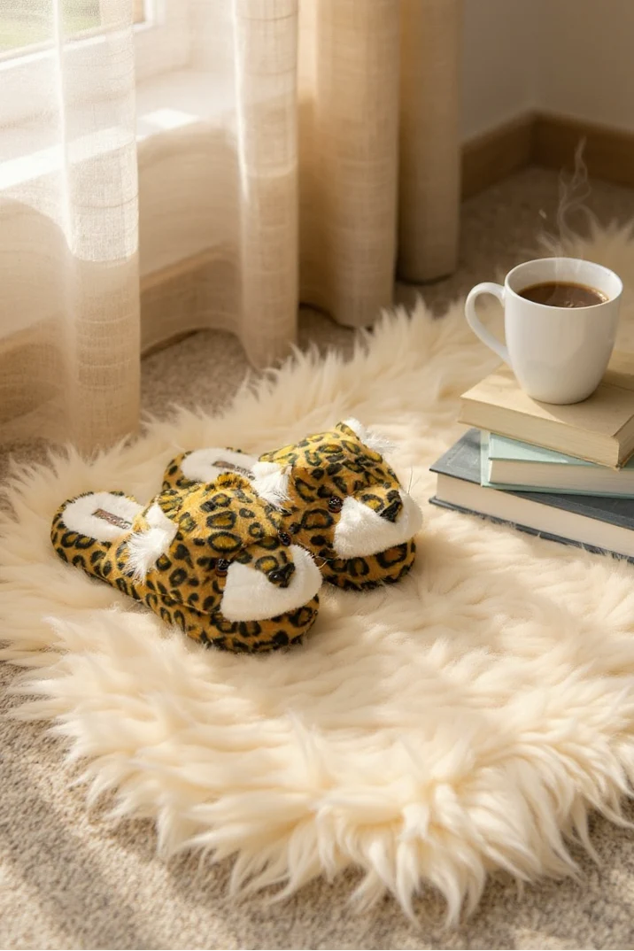 Novelty Leopard Slippers - Image 2