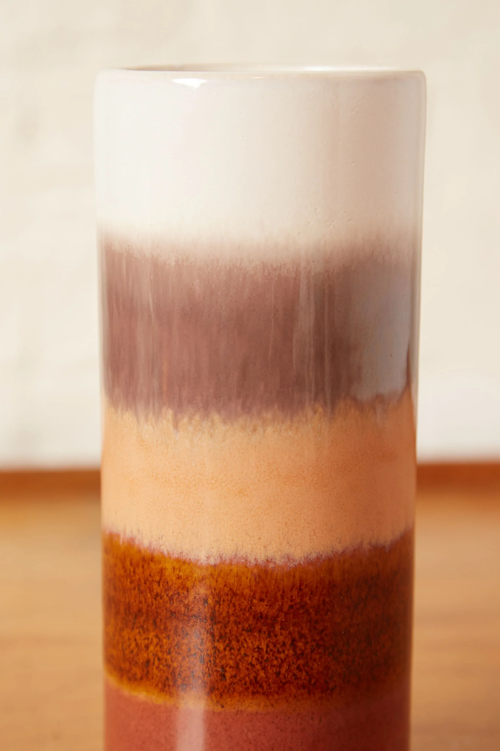 Ombre Stoneware Striped Vase - Image 4