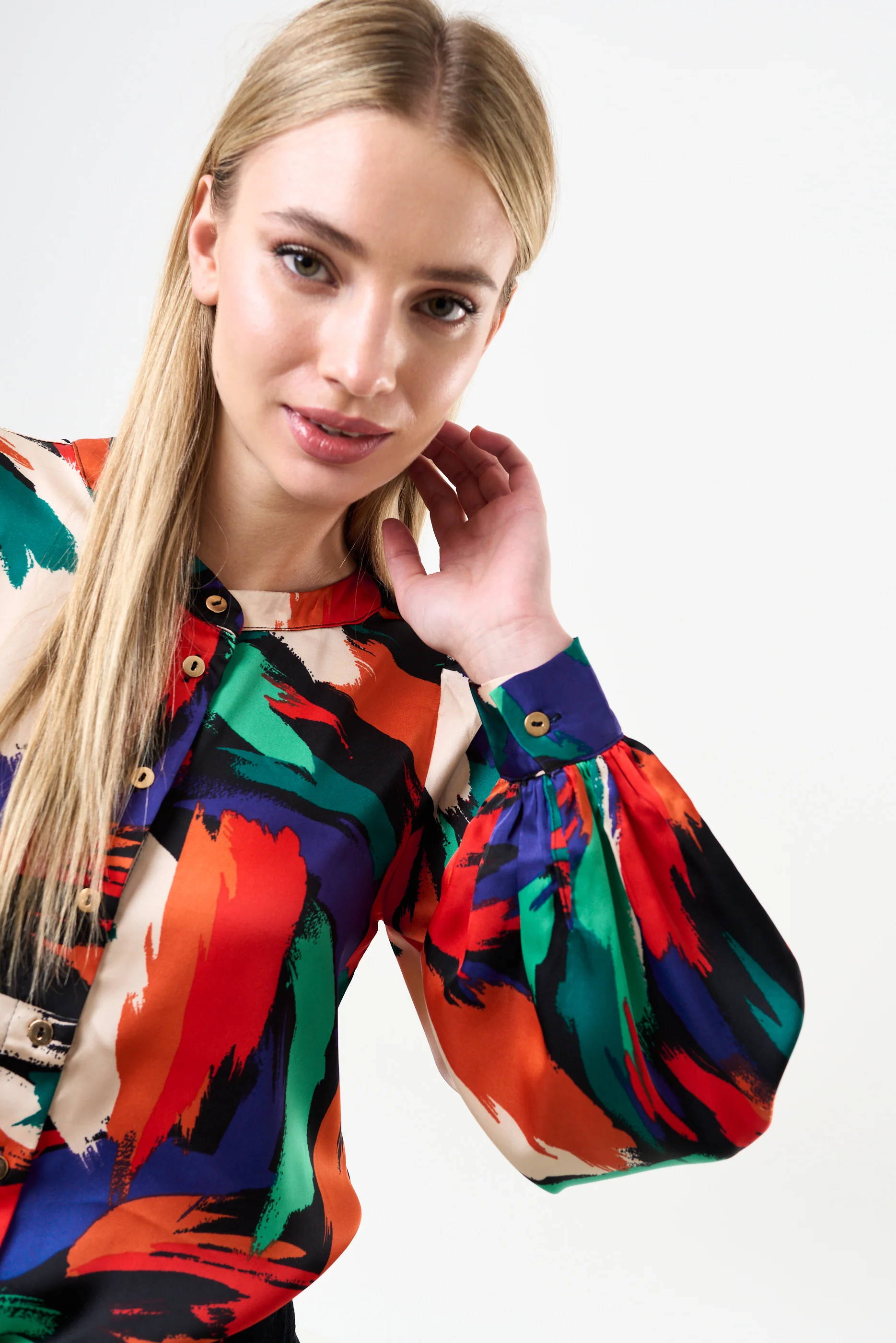 Orlan Hofmann Print Long Sleeve Blouse - Image 3