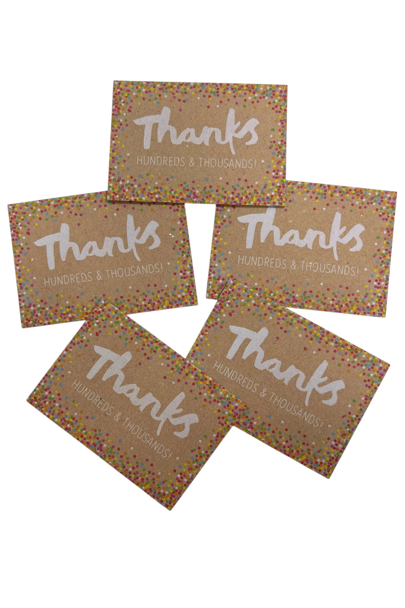 Pack of 5 Thanks Mini Cards - Image 2