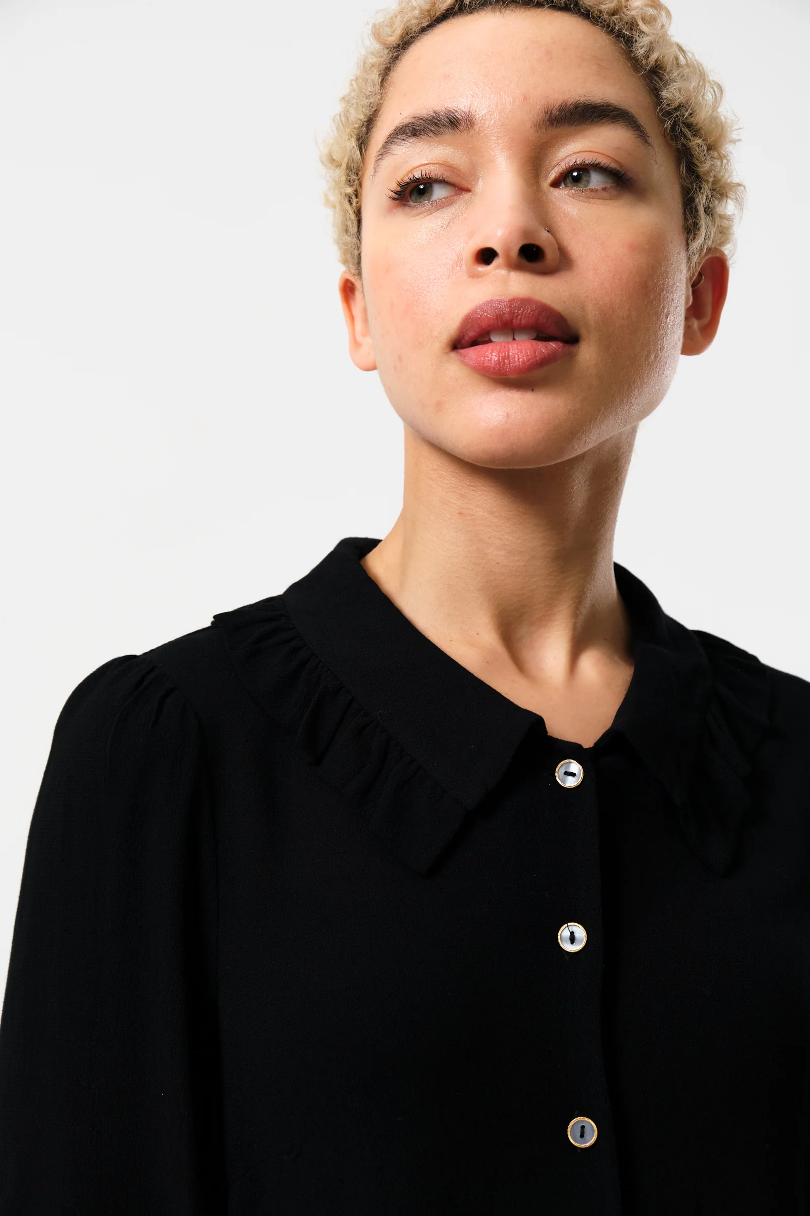 Padma Long Sleeve Shirt in Black - Image 5