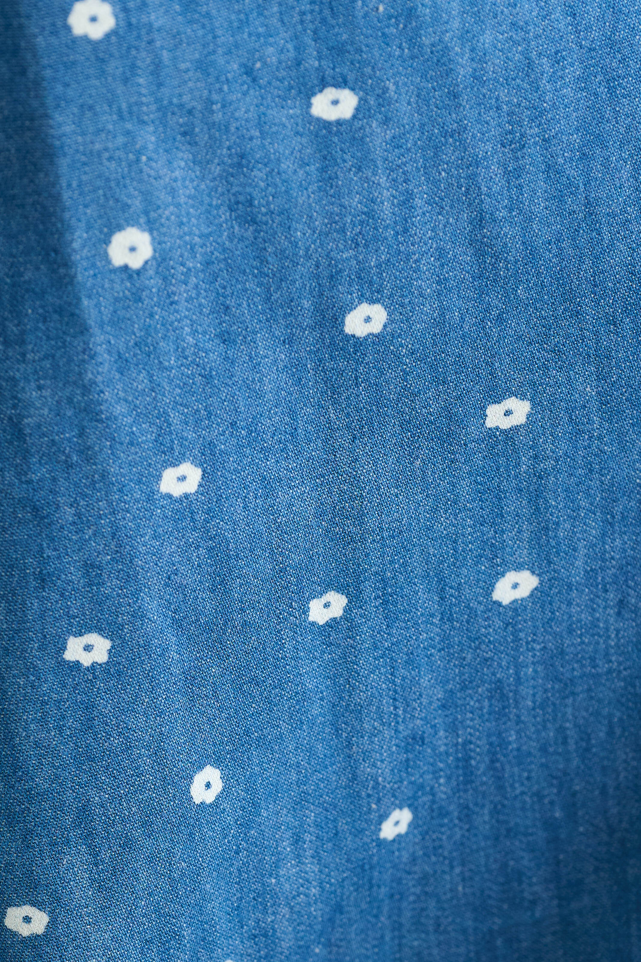 Pasadena Flower Dot Blue Midaxi Skirt - Image 6