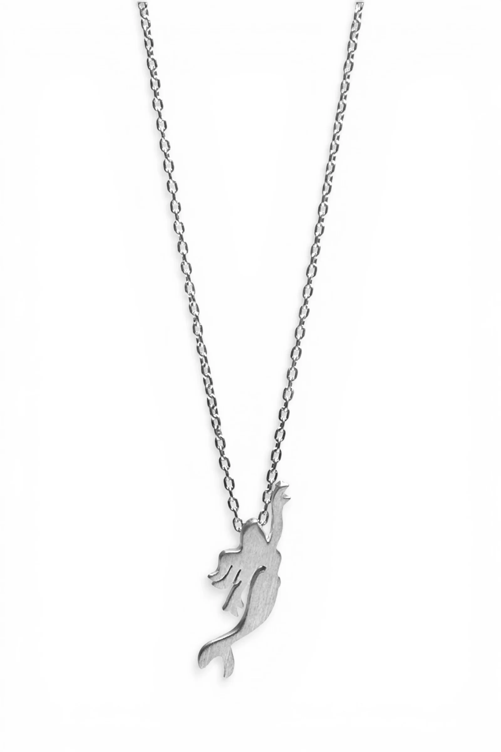 Phoebe Sterling Silver Mermaid Charm Necklace - Image 3