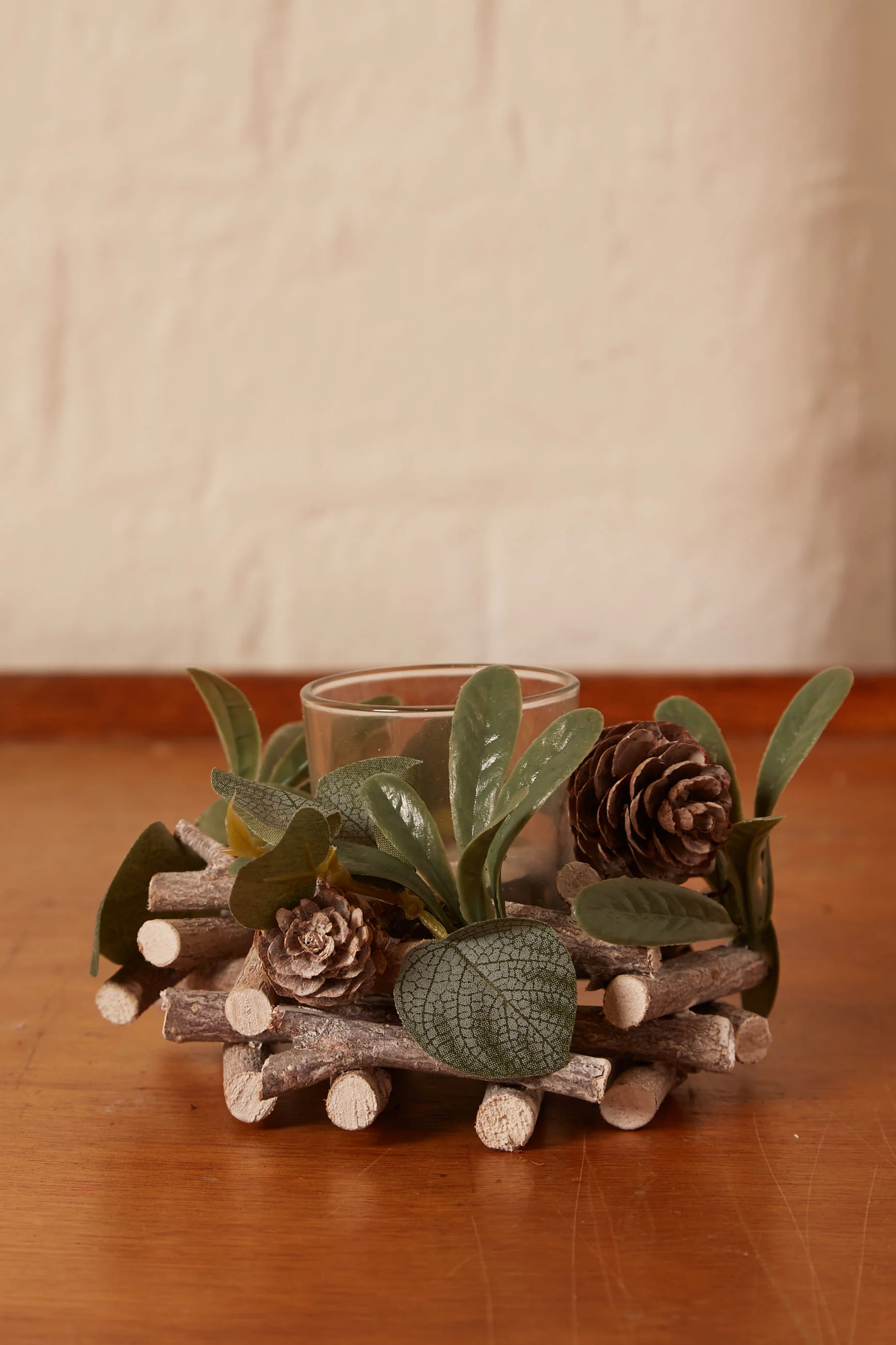Pinecone And Sage Tea Light Holder - Image 2